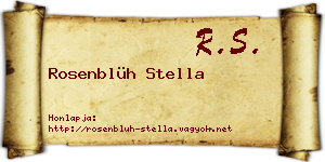 Rosenblüh Stella névjegykártya